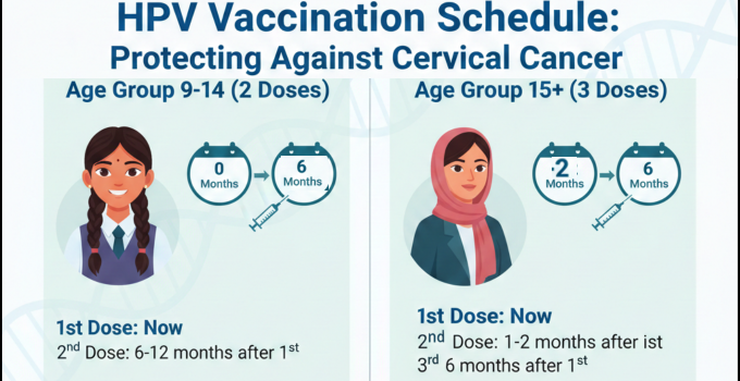 Administration of HPV vaccine for Females