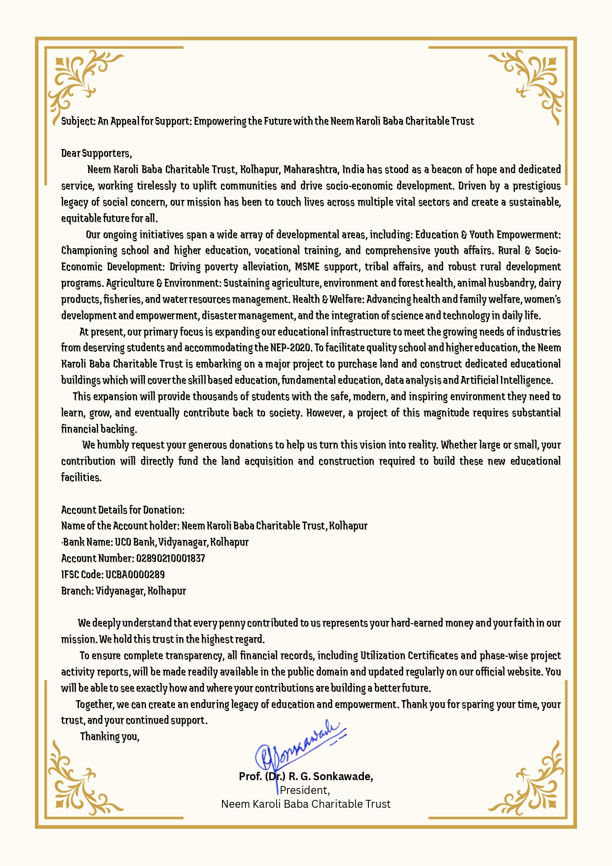Appeal Letter (English)
